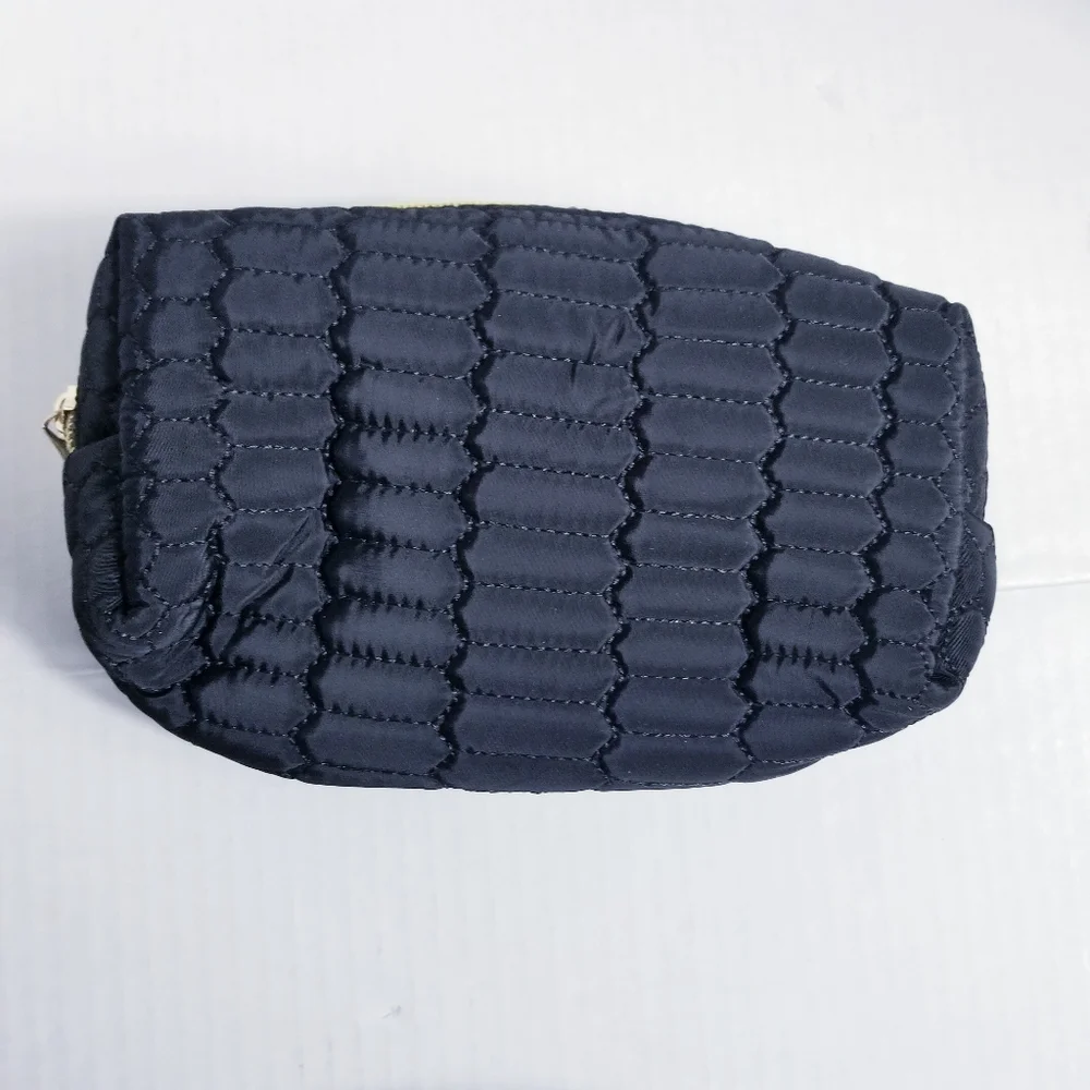 AIMEE KESTENBERG COSMETIC BAG BLACK WITH GOLD ZIPPER
